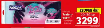Lidl FLORALYS Toalettpapír 20x180lap ajánlat