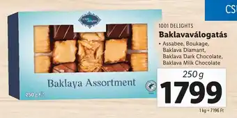 Lidl 1001 DELIGHTS Baklavaválogatás 250g ajánlat