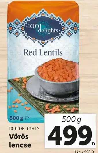 Lidl 1001 DELIGHTS Vörös lencse 500g ajánlat