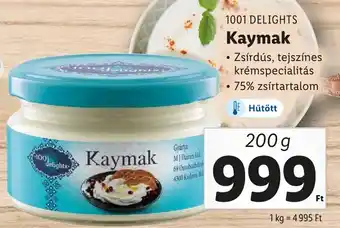 Lidl 1001 DELIGHTS Kaymak 200g ajánlat