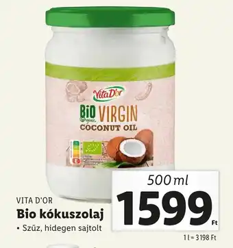 VITA D'OR Bio kókuszolaj 500ml