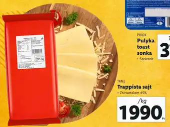 Lidl TAMI Trappista sajt 1kg ajánlat
