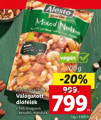 Lidl ALESTO SELECTION Válogatott diófélék 200g ajánlat