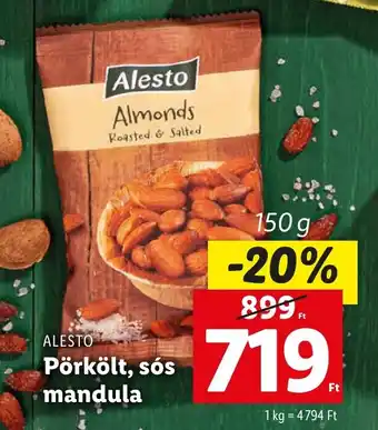 Lidl ALESTO Pörkölt, sós mandula 150g ajánlat