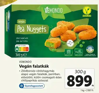 Lidl VEMONDO Vegán falatkák 300g ajánlat