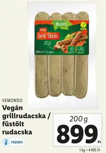 Lidl VEMONDO Vegán grillrudacska / füstölt rudacska 200g ajánlat