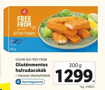 Lidl OCEAN SEA FREE FROM Gluténmentes halrudacskák 300g ajánlat