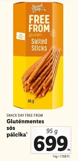Lidl SNACK DAY FREE FROM Gluténmentes sós pálcika 95g ajánlat