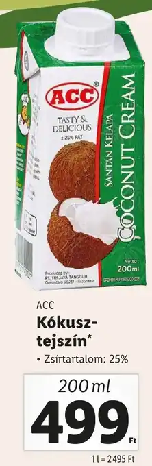 ACC Kókusz- tejszín 200ml