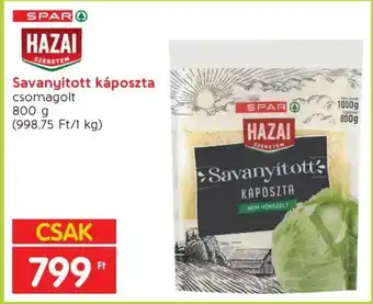 Spar Savanyított káposzta 800g ajánlat