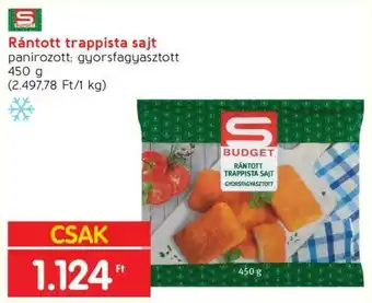 Spar Rántott trappista sajt 450 g ajánlat