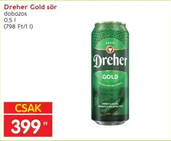 Spar Dreher Gold sör 0.5l ajánlat