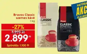 Spar Bravos Classic szemes kávé 1 kg ajánlat