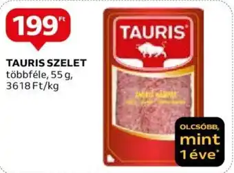 Auchan TAURIS SZELET többféle, 55 g ajánlat