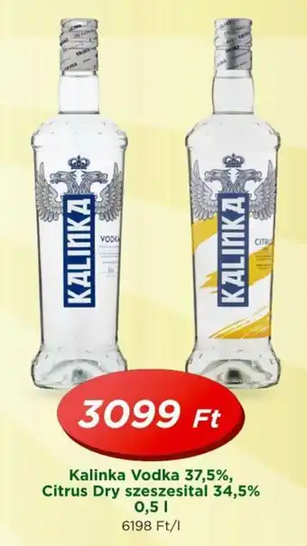 Real Kalinka Vodka 37,5%, Citrus Dry szeszesital 34,5% 0.5l ajánlat