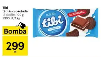 Tesco Tibi táblás csokoládé többféle, 100 g ajánlat