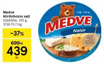 Tesco Medve kördobozos sajt többféle, 140 g ajánlat
