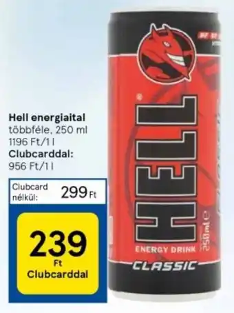 Tesco Hell energiaital többféle, 250 ml ajánlat