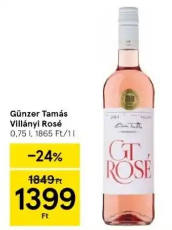 Tesco Günzer Tamás Villányi Rosé 0,75l ajánlat