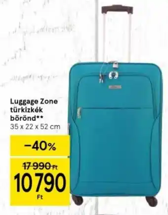 Tesco Luggage Zone türkizkék bőrönd 35x22x52cm ajánlat