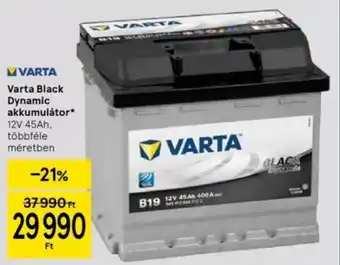 Tesco Varta Black Dynamic akkumulátor 12V 45Ah ajánlat