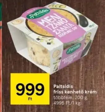 Tesco Paltsidis friss kenhető krém többféle, 200 g ajánlat