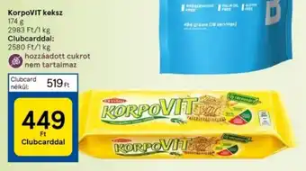 Tesco KorpoVIT keksz 174 g ajánlat