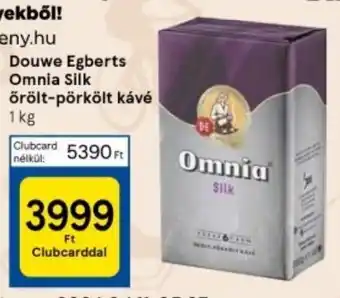 Tesco Douwe Egberts Omnia Silk örölt-pörkölt kávé 1 kg ajánlat