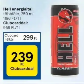 Tesco Hell energiaital többféle, 250 ml ajánlat