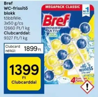 Tesco Bref WC-frissítő blokk többféle, 3x50 g/cs ajánlat