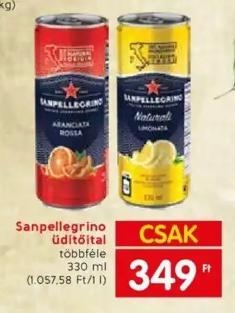 Spar Sanpellegrino üdítőital többféle 330 ml ajánlat