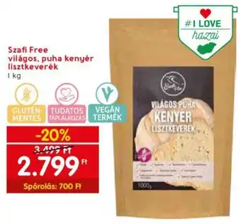 Spar Szafi Free világos, puha kenyér lisztkeverék 1 kg ajánlat