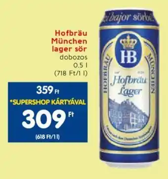 Spar Hofbräu München lager sör 0.5l ajánlat