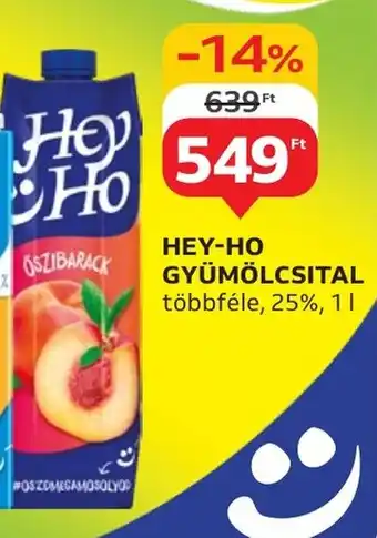 Auchan HEY-HO GYÜMÖLCSITAL 1l ajánlat