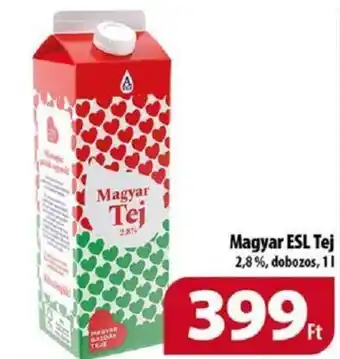 Coop Magyar ESL Tej 2,8%, dobozos, 1l ajánlat
