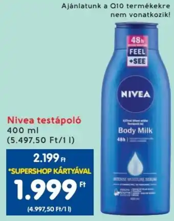 Spar Nivea testápoló 400ml ajánlat