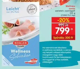 Interspar Wellness sonka 100g ajánlat