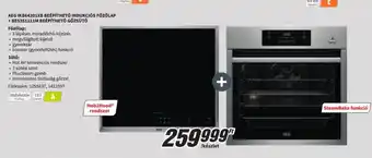 AEG IKB64301XB BEÉPÍTHETŐ INDUKCIÓS FŐZŐLAP + BES351111M BEÉPÍTHETŐ GŐZSÜTŐ