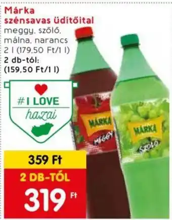 Spar Market Márka szénsavas üdítőital meggy, szőlő 2l ajánlat