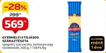 Auchan GYERMELYI 4 TOJÁSOS SZÁRAZTÉSZTA 500g ajánlat