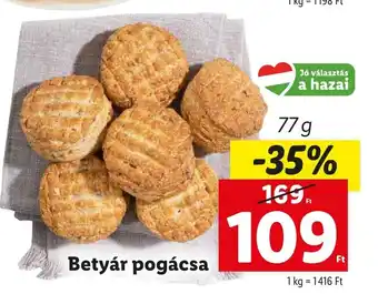 Lidl Betyár pogácsa 77g ajánlat