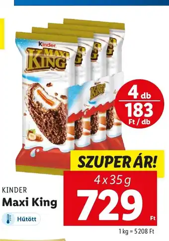 Lidl Kinder Maxi King 4x35g ajánlat