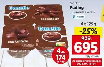 Lidl DANETTE Puding 4x125g ajánlat