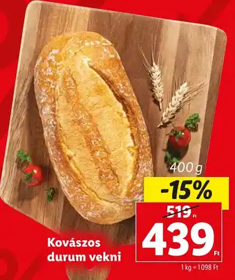 Lidl Kovászos durum vekni 400g ajánlat