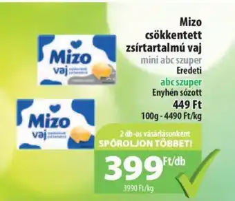 Coop Mizo csökkentett zsírtartalmú vaj ajánlat