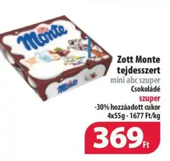 Coop Zott Monte tejdesszert 4x55g ajánlat