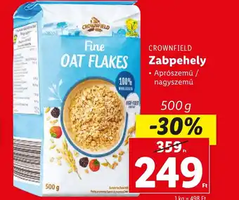 Lidl CROWNFIELD Zabpehely 500g ajánlat