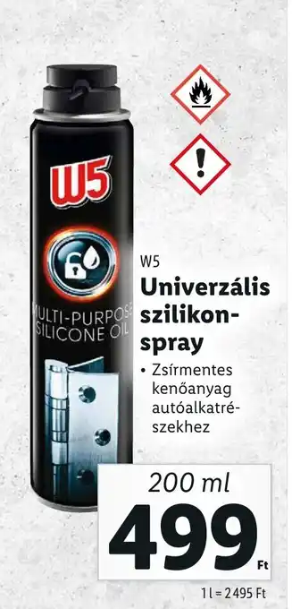 W5 Univerzális szilikon spray 200ml
