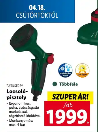 Lidl PARKSIDE® Locsoló pisztoly ajánlat