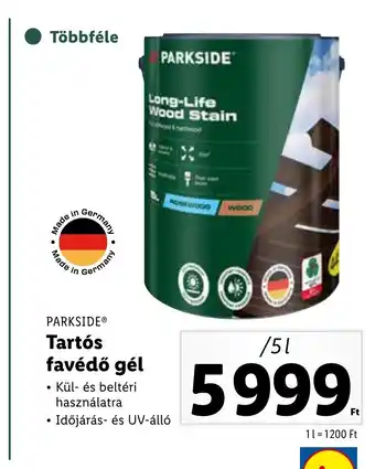 Lidl PARKSIDE® Tartós favédő gél 5l ajánlat